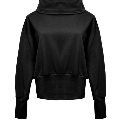 Sudadera Venice Negra - Con Cuello
